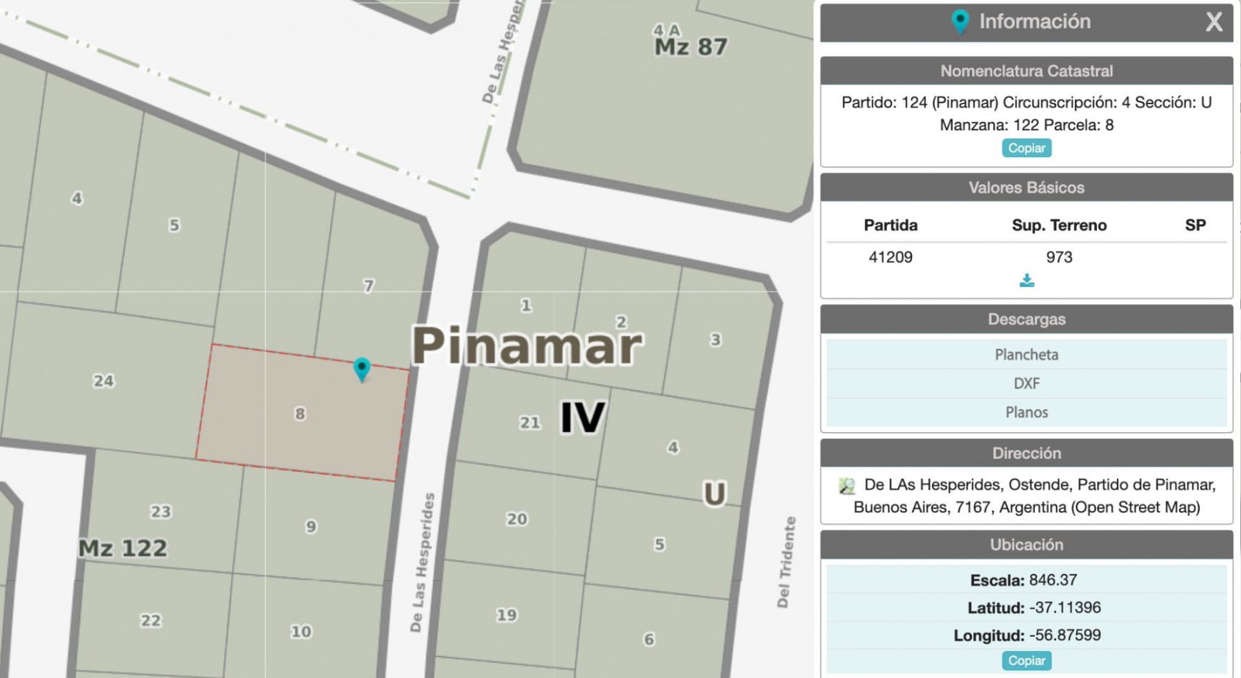 LOTE EN VENTA EN PINAMAR - HESPERIDES, 973 M² EN ZONA RESIDENCIAL CONSOLIDADA